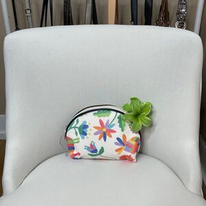 Anthropologie Y2K Vintage Floral Textile Travel Cosmetic Makeup Bag